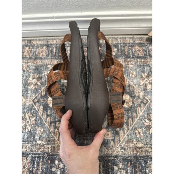 Chaco Size 10M Men’s Brown And Orange Braid Adjustable Comfort Sport Sandals - Picture 7 of 8